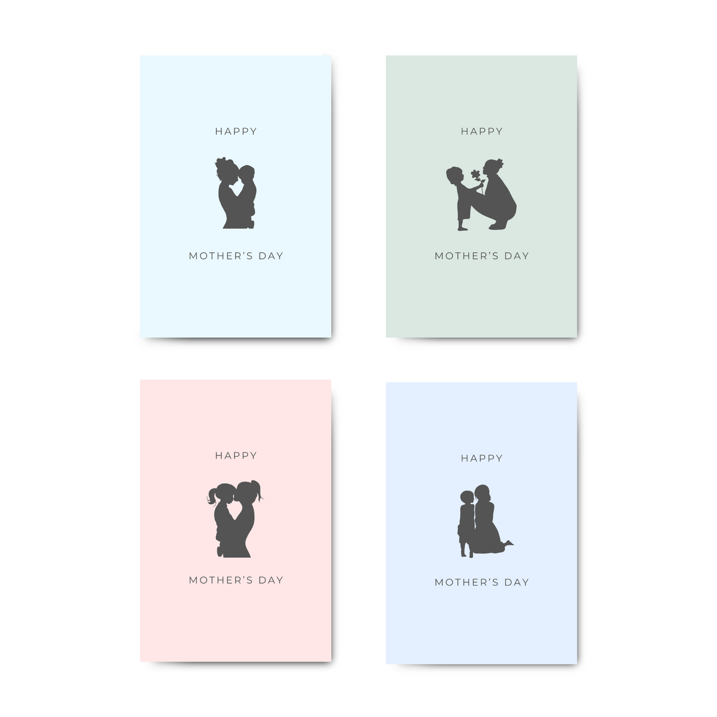 Silhouette Mother's Day Mini Cards