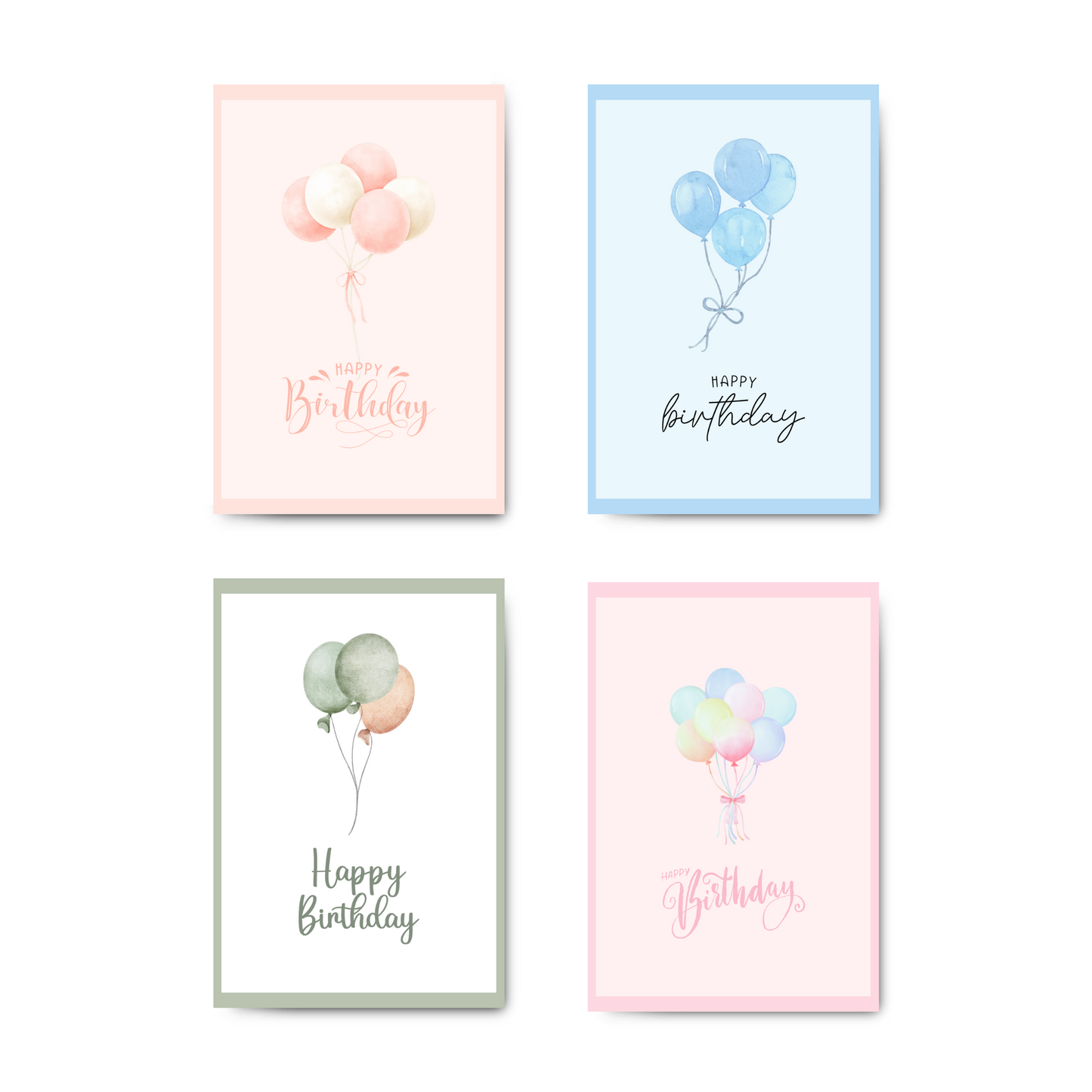 Birthday Balloons Mini Cards