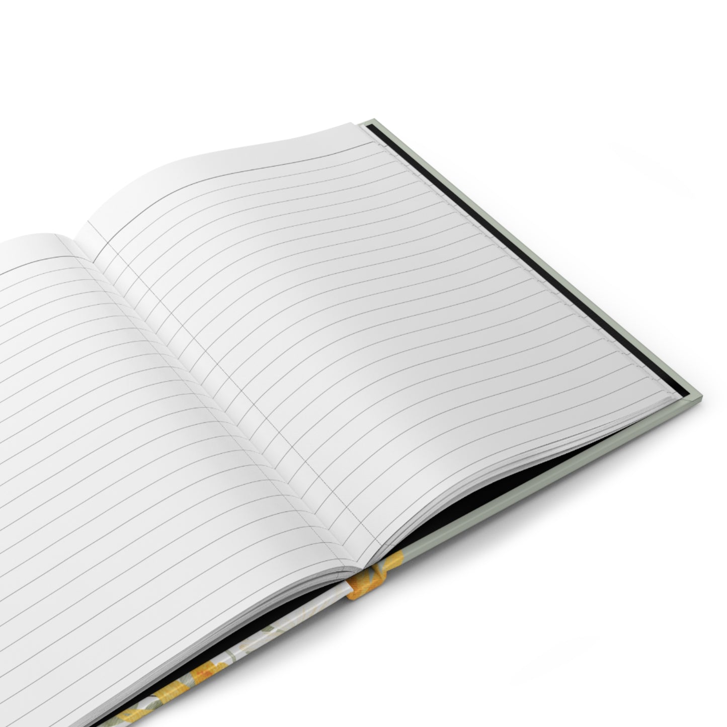 Yellow Floral Hardcover Journal