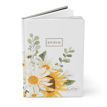 Yellow Floral Hardcover Journal