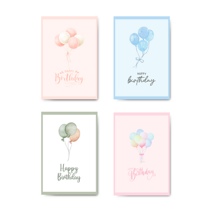 Birthday Balloons Mini Cards